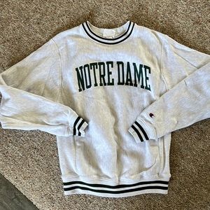 Champion Notre Dame Reverse Weave Pullover Size Small